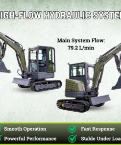 TYPHON KUVOU 4.0 mini excavator Kubota D1703 Diesel engine with 4Ton Operating Weight AC/ Heater - Image 8