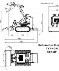 TYPHON STOMP 1,800lbs Mini Skid Steer 21 HP Wheel Honda GX630 - Image 11