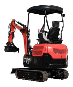Alternative view of 4,000 lb TYPHON TERROR XX RED Mini Excavator Kubota D902 Engine