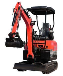 4,000 lb TYPHON TERROR XX RED Mini Excavator Kubota D902 Engine - Image 3