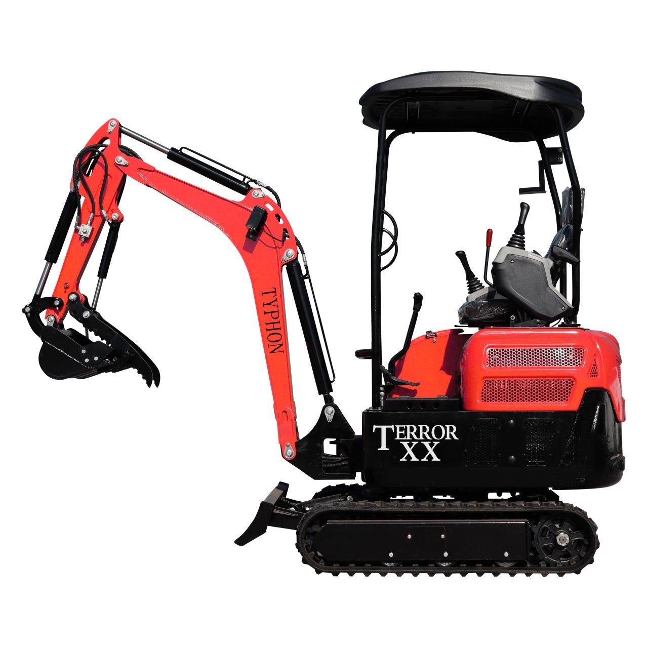 4,000 lb TYPHON TERROR XX RED Mini Excavator Kubota D902 Engine - Image 8