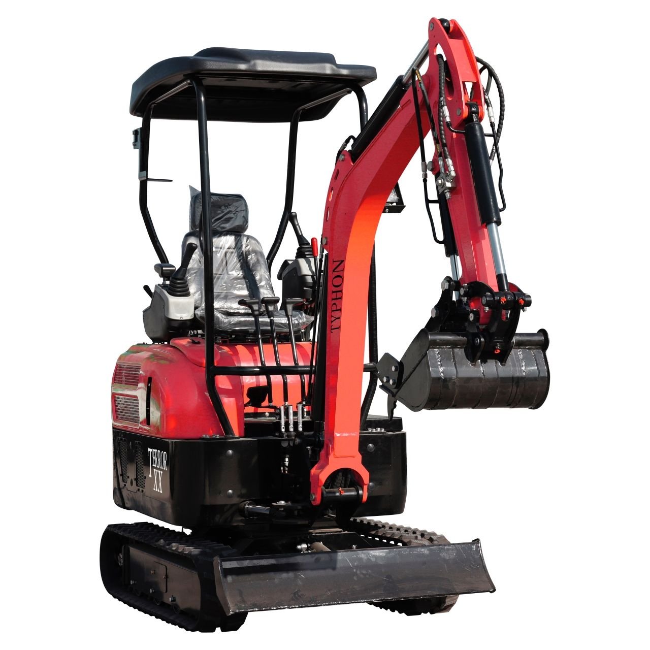 4,000 lb TYPHON TERROR XX RED Mini Excavator Kubota D902 Engine - Image 5