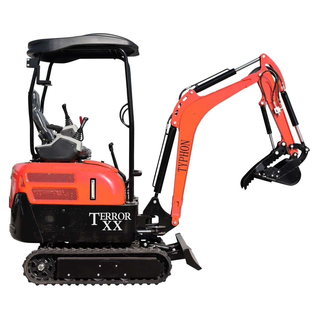 4,000 lb TYPHON TERROR XX RED Mini Excavator Kubota D902 Engine - Image 6