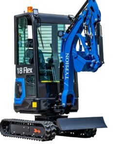 TYPHON 18 FLEX PRO 1.8 Ton Mini Excavator 12 attachments