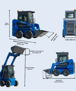 TYPHON STOMP 509 Mini Skid Steer 1.4ton with Kubota D1105  25hp  water cooled 4-Cycle Diesel engine - Image 5