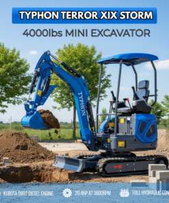 New TYPHON TERROR XIX STORM Mini Excavator 4000lbs 20.4hp Kubota D902 engine  Trench Digger with Boom Swing, Canopy, Retractable Tracks - Image 5