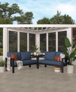 Alternative view of Backyard Discovery Ridgedale Traditional Pergola with Built-in Conversation Seating