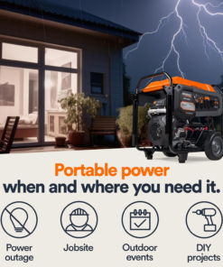Alternative view of Generac 7706 Gas Powered Portable Generator 49st