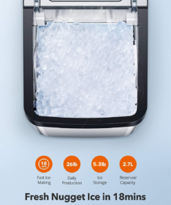 Alternative view of Aicook Nugget Ice Maker For Countertop, Sonic Ice Maker Machine