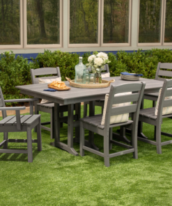 Polywood Lakeside 7-Piece Farmhouse Dining Set – Slate Grey - Image 3