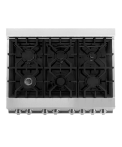 ZLINE 36 in. Professional Dual Fuel Range – Fingerprint Resistant Stainless Steel - Image 4