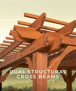 Backyard Discovery 20′ x 12′ Beaumont Pergola – Premium Cedar Wood, Sturdy & Elegant Design - Image 3