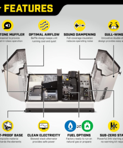 Alternative view of Champion Power Equipment 8.5kW Home Standby Generator with ATS50 Outdoor Rated Automatic Transfer Switch