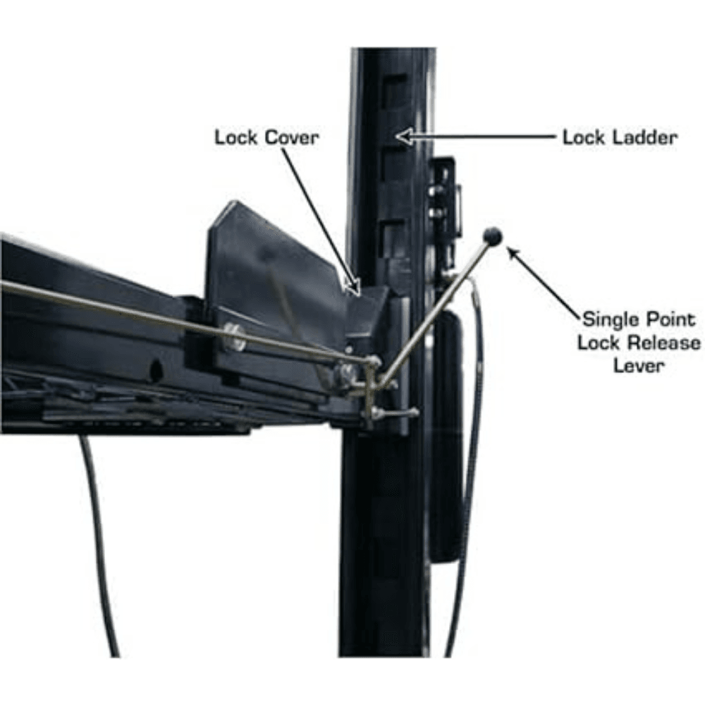 Atlas Automotive Equipment Atlas Equipment Garage PRO8000EXT Extra Tall Portable Hobbyist 8 000 Lb. Capacity 4-Post Lift - Image 7