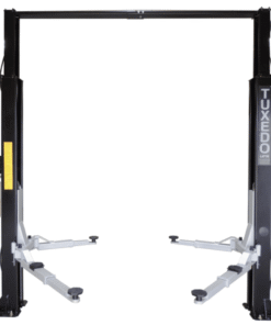 Asymmetric 2 Post Car Lift Clear Floor 9,000 lbs. Capacity Heavy Duty in Black