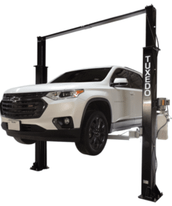 Asymmetric 2 Post Car Lift Clear Floor 9,000 lbs. Capacity Heavy Duty in Black - Image 4