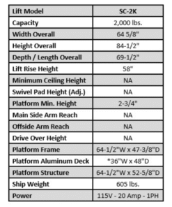 Auto Lift SC-2K 2,000 lb. Single Column Turf Lift – New Black - Image 5