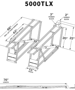 QuickJack 5000TLX – Extended-Length Portable Lift (5,000 lbs Capacity) - Image 8