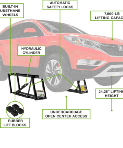 Alternative view of QuickJack 7000TLX Extended-Length Portable Lift – 7,000 lbs Capacity
