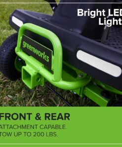 Greenworks 60V 30” CrossoverT Riding Lawn Tractor with 8.0 Ah - Image 3