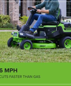 Greenworks 60V 30” CrossoverT Riding Lawn Tractor with 8.0 Ah - Image 7