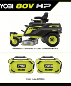 RYOBI 80V HP Brushless 30 in. Battery Electric Cordless Zero Turn Mower with 80V 10 Ah Batteries - Image 5