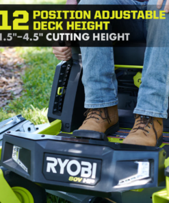 RYOBI 80V HP Brushless 54 in. Battery Electric Cordless Zero Turn Mower & Mulch Kit - Image 9